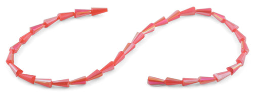 6x12mm Red Cone Faceted Crystal Beads