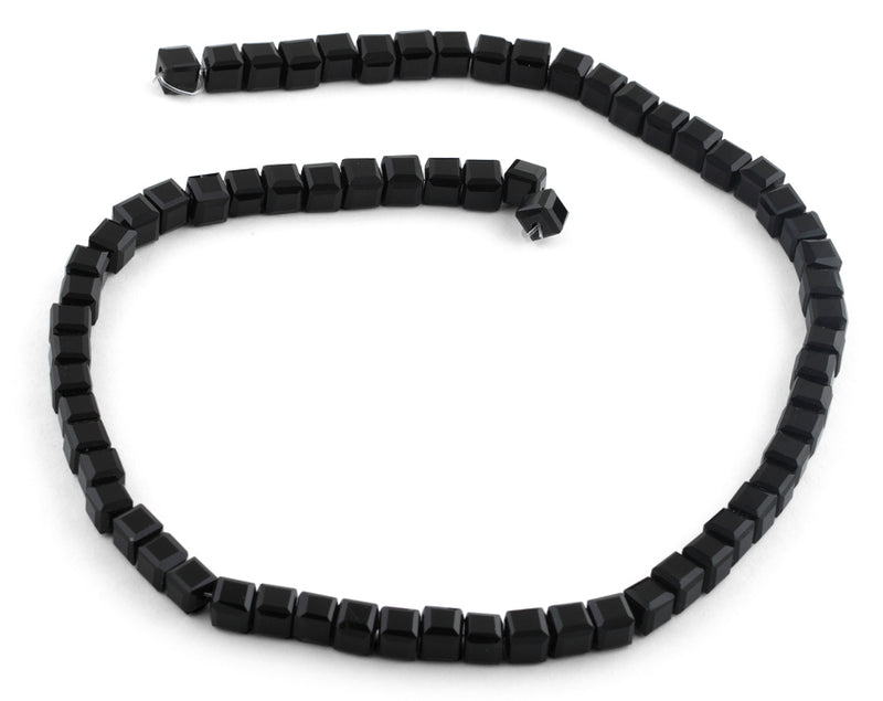 6X6mm Black Square Faceted Crystal Beads