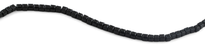 6X6mm Black Square Faceted Crystal Beads