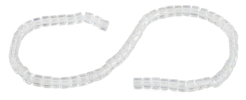 6X6mm Clear Square Faceted Crystal Beads