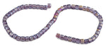 6X6mm Purple Square Faceted Crystal Beads