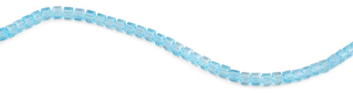 6X6mm Teal Square Faceted Crystal Beads