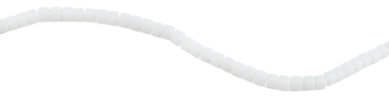 6X6mm White Square Faceted Crystal Beads