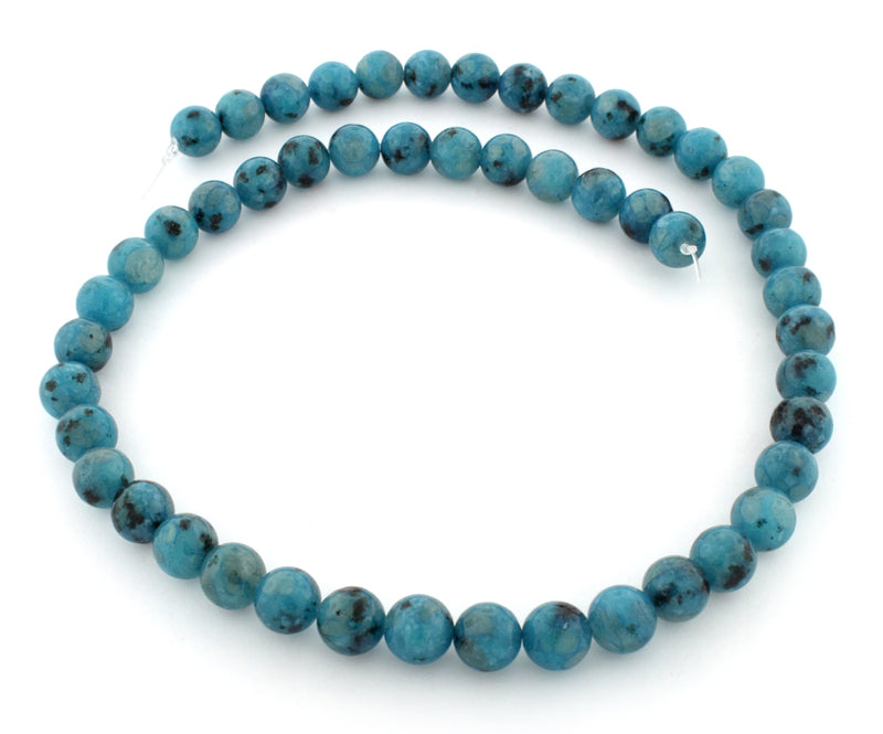 8mm Aqua Quartz Kiwi Turquoise Round Gem Stone Beads