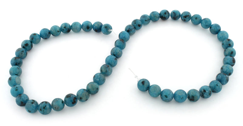 8mm Aqua Quartz Kiwi Turquoise Round Gem Stone Beads