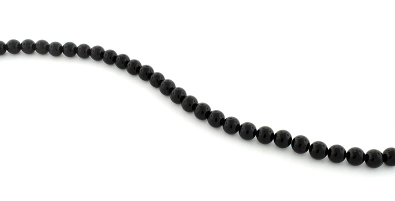 8mm Black Agate Round Gem Stone Beads