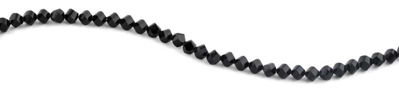 8mm Black Twist Faceted Crystal Beads