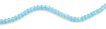 8mm Blue Rondelle Faceted Crystal Beads