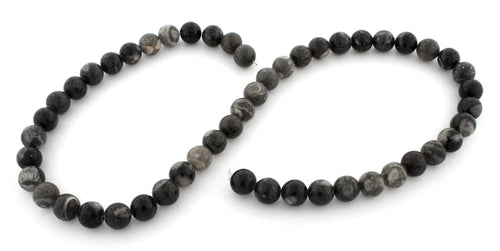 8mm Bulls Eye Jasper Round Gem Stone Beads