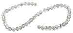 8mm Grey Round Faceted Crystal Beads
