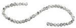8mm Grey Twist Faceted Crystal Beads