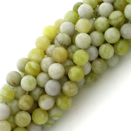 8mm Harmony Serpentine Round Plain Gem Stone Beads