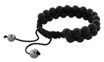 8MM Matte Black Bead 2 Layer Shamballa Bracelet