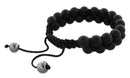 8MM Matte Black Bead 2 Layer Shamballa Bracelet