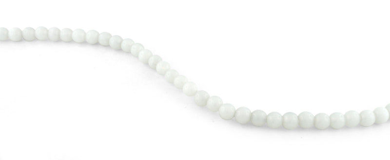 8mm Milk Opalite Round Gem Stone Beads