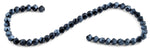 8mm Navy Blue Twist Faceted Crystal Beads