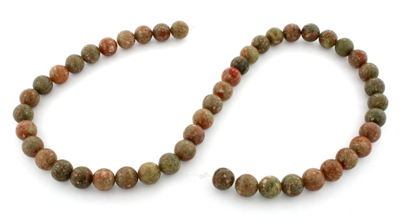 8mm Round Autumn Gem Stone Beads