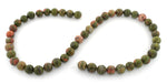 8mm Round Unakite Gem Stone Beads