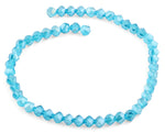 8mm Teal Twist Faceted Crystal Beads