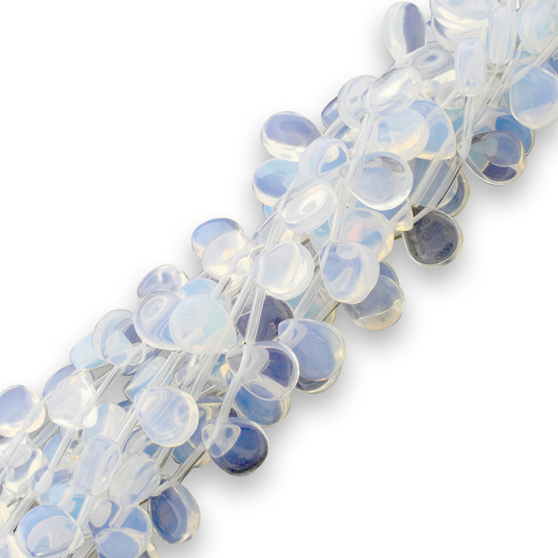8x10mm Drop S/D Opalite Gem Stone Beads