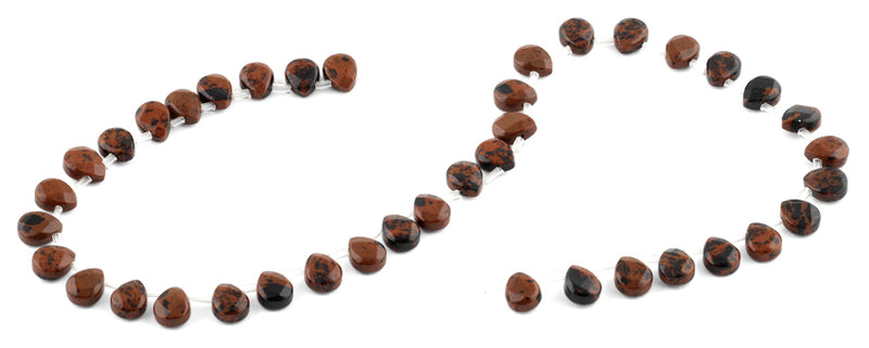 8x10MM Mahogany Pear Gemstone Beads
