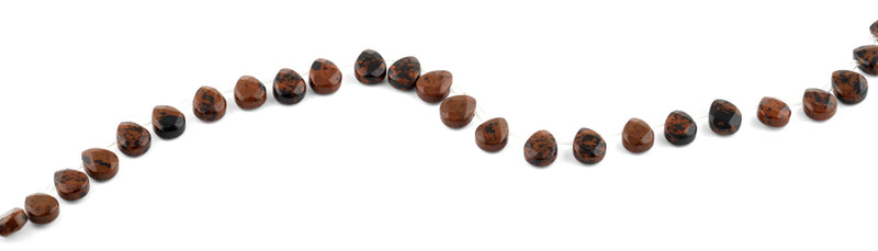 8x10MM Mahogany Pear Gemstone Beads