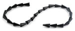 8x16mm Black Cone Faceted Crystal Beads