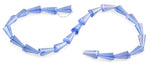 8x16mm Blue Cone Faceted Crystal Beads