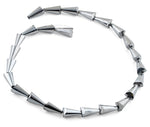 8x16mm Grey Cone Faceted Crystal Beads