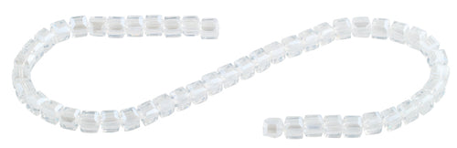 8x8mm Clear Square Faceted Crystal Beads
