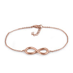Sterling Silver Rose Gold Plated Infinity Bracelet
