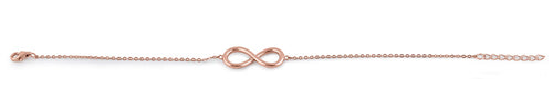 Sterling Silver Rose Gold Plated Infinity Bracelet