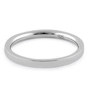 Sterling Silver 2mm Flat Wedding Band Ring