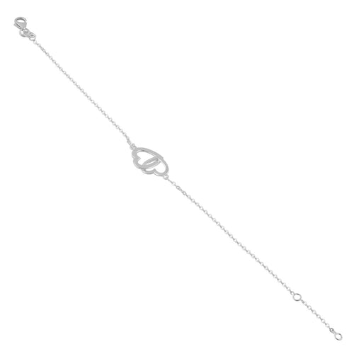 Sterling Silver Linked Hearts Bracelet