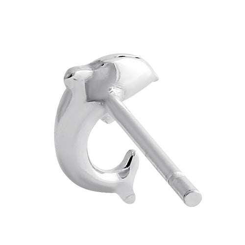 Sterling Silver Dainty Dolphin Stud Earrings