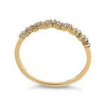 Solid 14k Yellow Gold Simple Cluster Round Clear CZ Ring