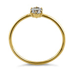 Solid 14K Yellow Gold Solitaire Round CZ Engagement Ring