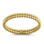 Solid 14K Yellow Gold Stacked Bead Ring