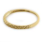 Solid 14K Yellow Gold Bead Ring