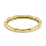 Solid 14K Yellow Gold Soft Brick Band