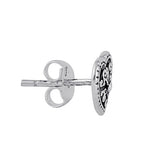 Sterling Silver Heart Filigree Earrings