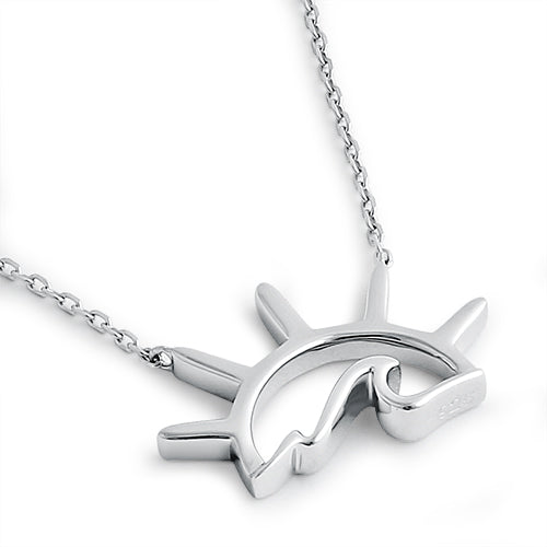 Sun and wave necklace on sale