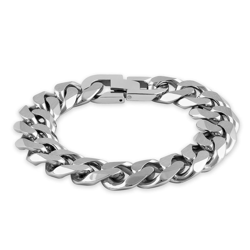 Stainless Steel Thick Curb Link Bracelet
