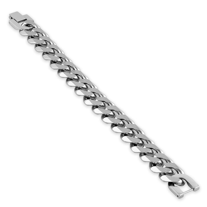 Stainless Steel Thick Curb Link Bracelet
