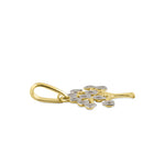 Solid 14K Yellow Gold Tree of Life CZ Pendant