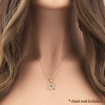 Solid 14K Yellow Gold Star of David CZ Pendant
