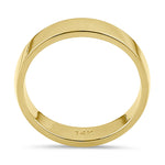 Solid 14K Gold 4mm Flat Wedding Band