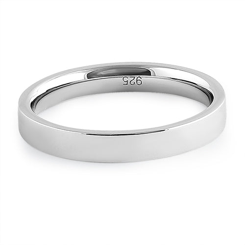 Sterling Silver 3MM Flat Wedding Band