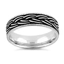 Sterling Silver Braid Pattern Band