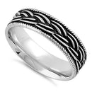 Sterling Silver Braid Pattern Band